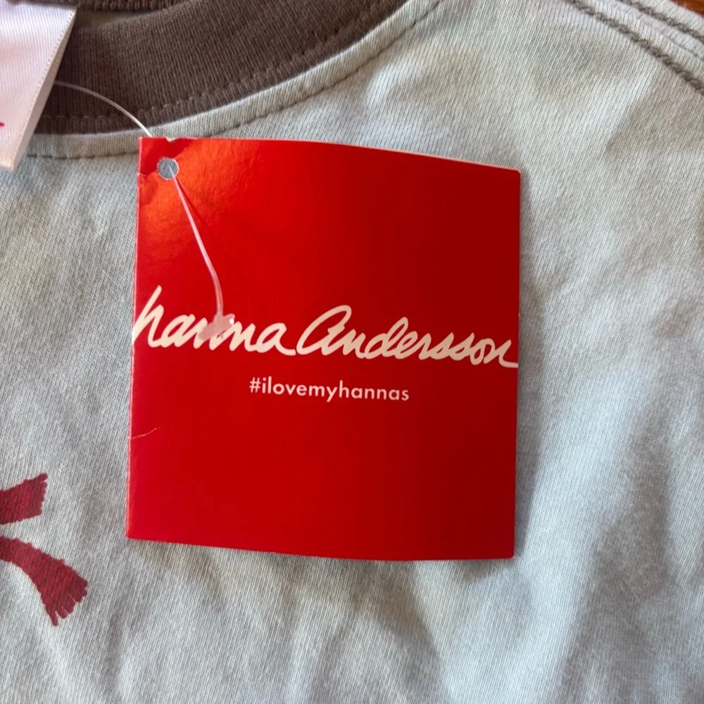 NWT Hanna Andersson Boys Long Sleeve Shirt Sz 120 (6-7) Winter Christmas Holiday